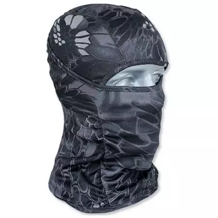 Protection airsoft cagoule noire polyester 1 trou